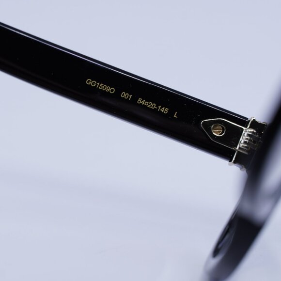 Gucci GG1509O 001 Eyeglasses Shiny Black 54mm Square Frame - Picture 6 of 9